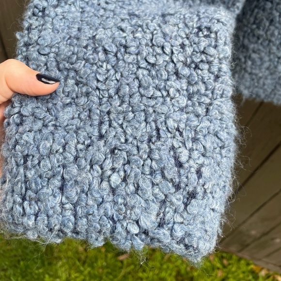 IRO Daney Light Blue Looped Knit Zip Jacket - Picture 13 of 15